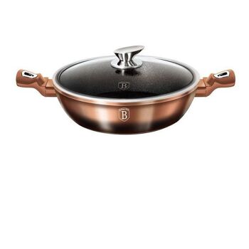 BerlingerHaus cocotte/wok 28cm Ligne métallique Rose Gold Noir Collection 2