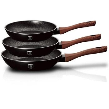 BerlingerHaus Set de poêles 3 pièces Ebony Rosewood Collection Induction 2