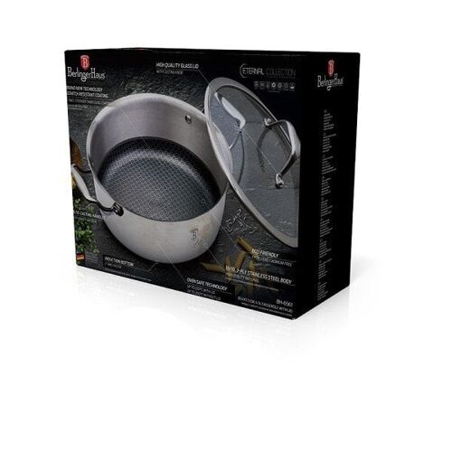 BerlingerHaus kookpan 24 cm RVS 4,1L Eternal Collection met Eterna coating geschikt voor alle warmetbronnen ook inductie en oven