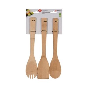 Set de spatule bambou 29,5 cm set de 3 pièces