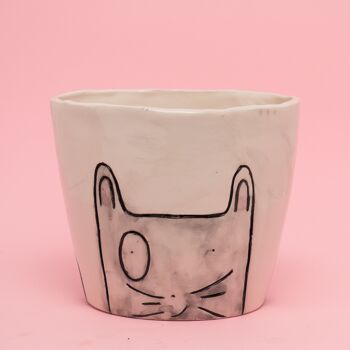 GONZALO: Maceta grande para gatos de cerámica hecha a mano 7