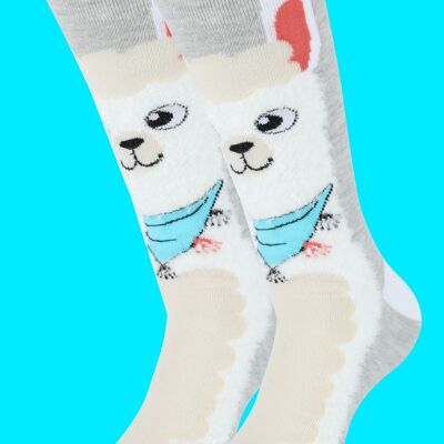 The Most Wonderfully Splendid Llama Sock #AdamLlallama - Combed Cotton Sock Crew Youth (4-6.5)