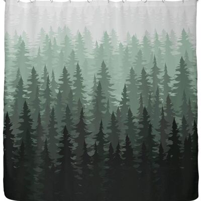 Tenda doccia foresta di abeti 180x200 cm