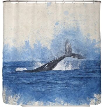 Rideau de douche baleine 180x200 cm 1