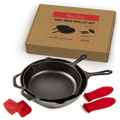 Uno Casa Cast Iron Skillet Set - 2-Piece Set