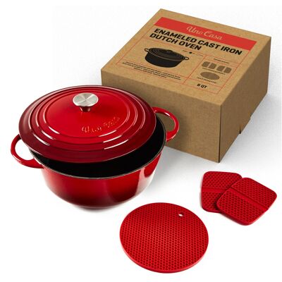 Cast Iron Skillet Set (10 in + 12 in) - Uno Casa