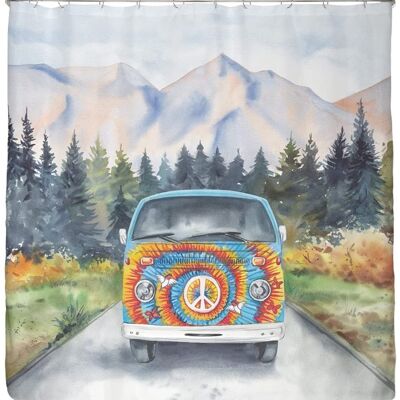 Hippie Bus Shower Curtain 180x200