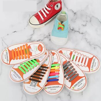Lacets élastiques enfants | diverses couleurs | spécialement pour les chaussures pour enfants | en 13 couleurs différentes ! 5