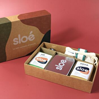 Coffret Sloé : 3 savons & 3 accessoires 1