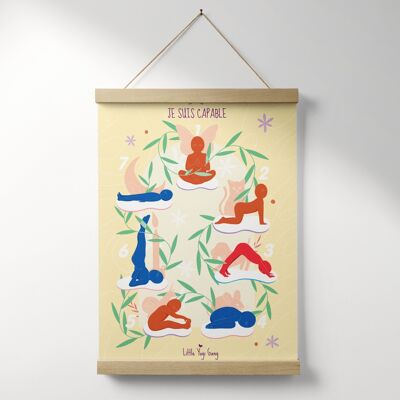 Yoga routine decoration poster