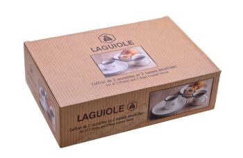 Coffret de 2 assiettes et 2 tasses émaillées 8