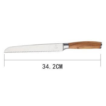 Couteau à pain bois d'olivier 2
