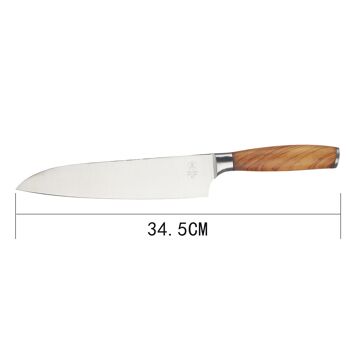 Couteau de Chef bois d'olivier 10