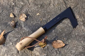 Couteau grattoir désherbeur noir et bois 8