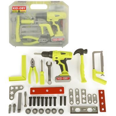 Complete case of DIY tools - 37 pieces - DIY imitation game - From 3 years old - KID-OBY - 813093