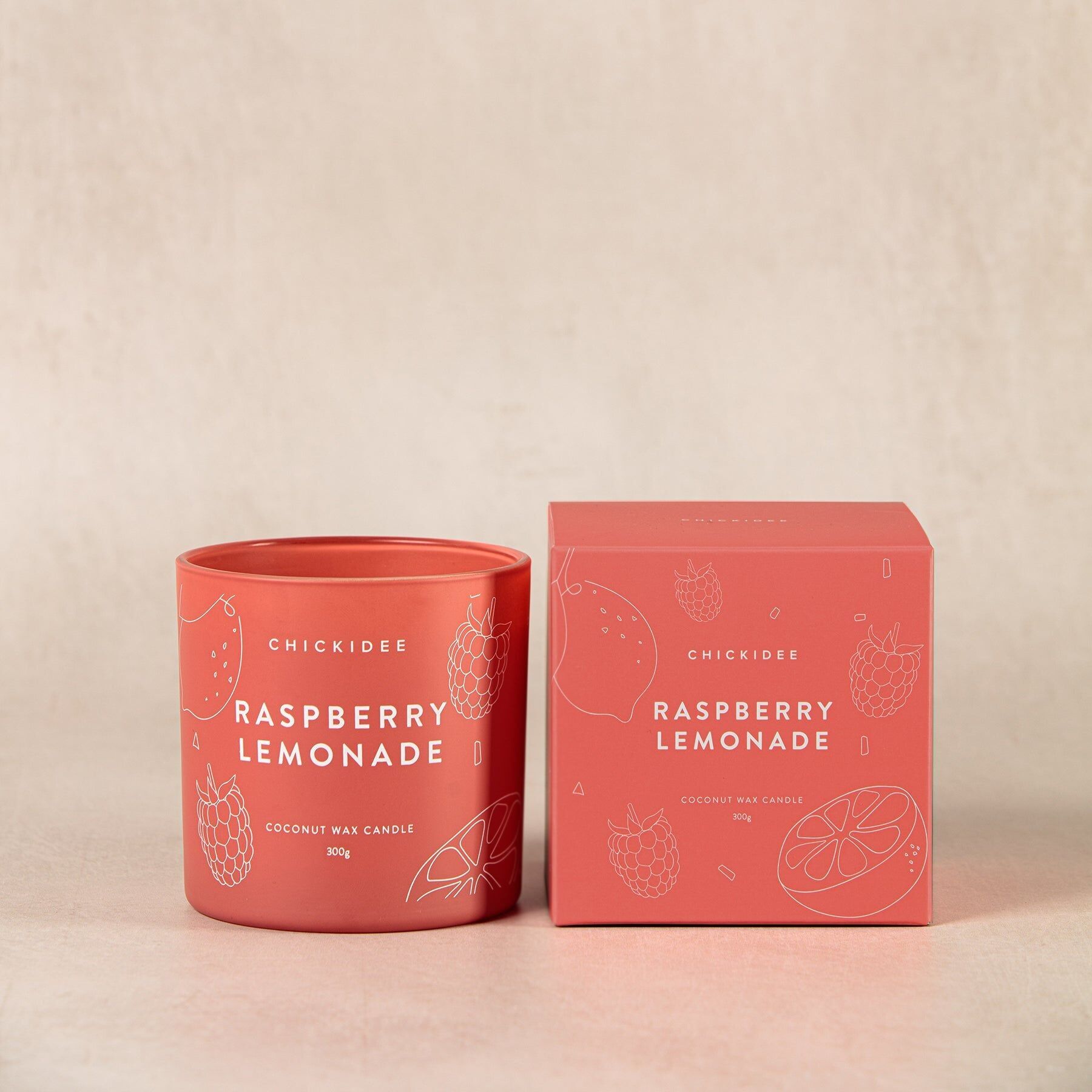 Candela alla limonata al lampone