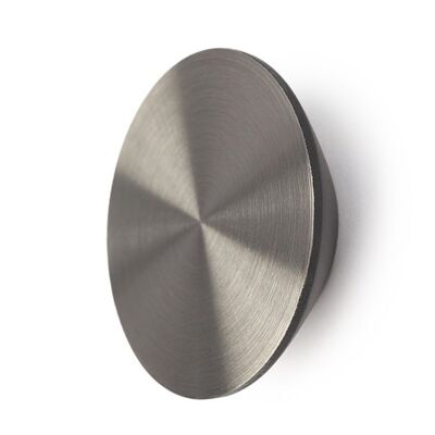 Brushed stainless steel round wall hook