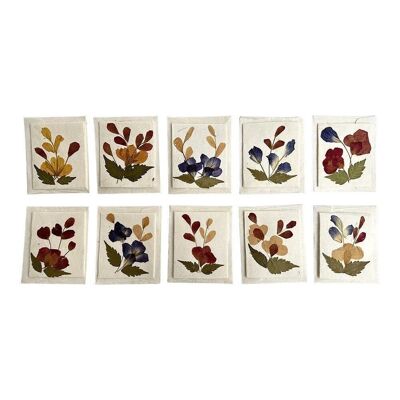 Sortierte Maulbeerblumen-Geschenkkarte, 5,5 x 6,5 cm, einzeln
