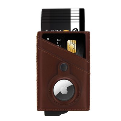 Card Case Plus AirTag Cognac