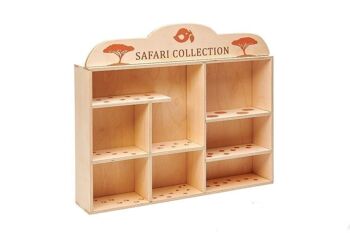 24 animaux en bois Safari Tender Leaf 8 si chaque style avec présentoir en bois 2