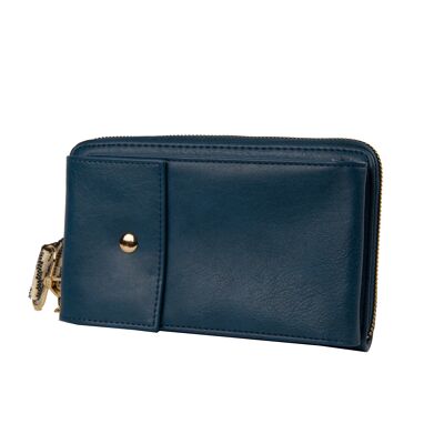 ORTA NOVA Casoli Damen-Crossbody-Geldbörsen Mitternachtsblau