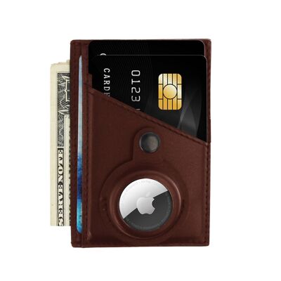 Card Wallet AirTag Cognac