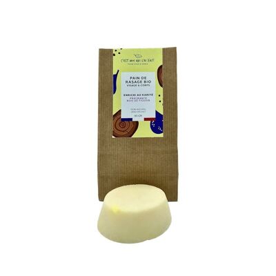 Organic shaving bar - enriched with shea - fig wood fragrance