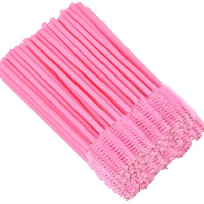 100 Pieces Pink Mascara Wands