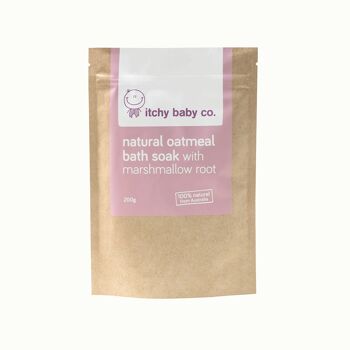 Bain de bain naturel hydratant et nettoyant pour bébé - 200 g - Farine d'avoine et racine de guimauve 1