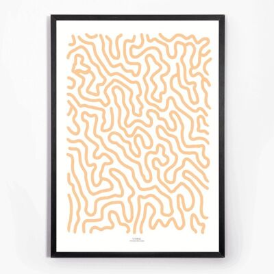 POSTER A2 CORAL YELLOW