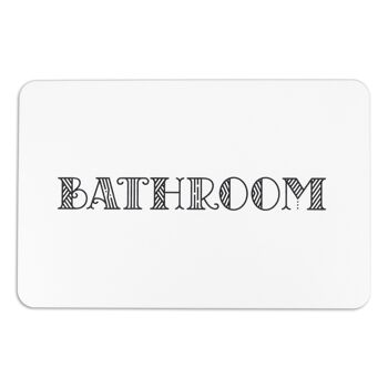 Tapis de bain antidérapant en pierre blanche pour salle de bain 2