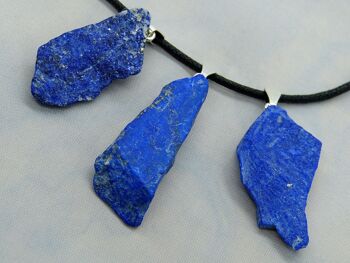 Lapis-lazuli avec pendentifs à œillets en argent, 3 pièces 2
