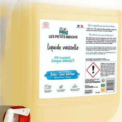Baby-Geschirrspülmittel-Kit - Unparfümiert 10L