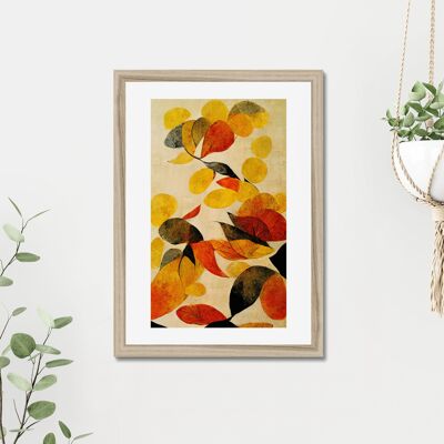 Autumn Falling Leaves Fine Art Print