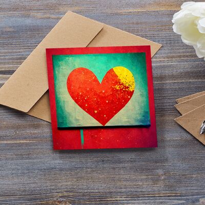Love Kissed Painting Greeting Card