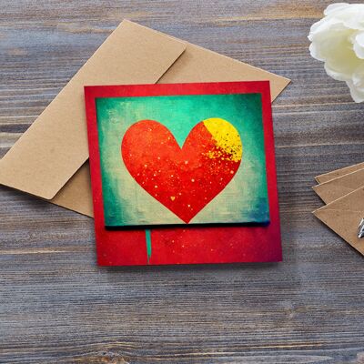 Love Kissed Painting Greeting Card