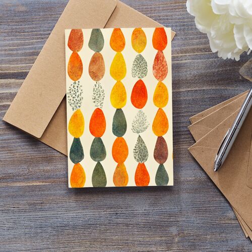 Marching Autumn Leaves Greeting Cards