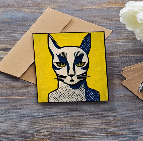 Pop Art Cat no.1 Greeting Card