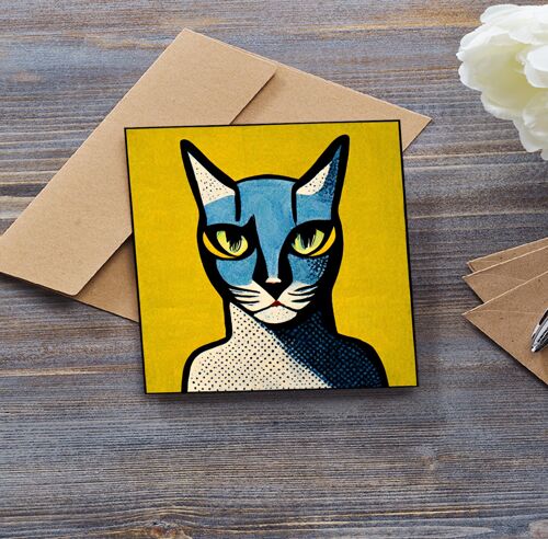 Pop Art Cat no.2 Greeting Card