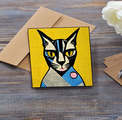 Pop Art Cat no.3 Greeting Card