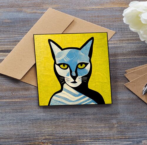 Pop Art Cat no.4 Greeting Card