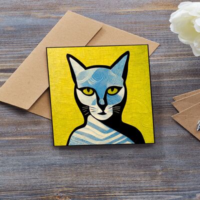 Pop Art Cat no.4 Greeting Card