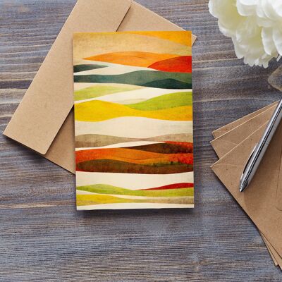 Rolling Hills In Autumn Greeting Cards