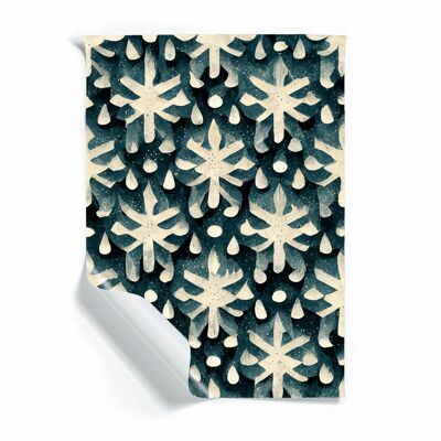 Painted Christmas Star Wrapping Paper