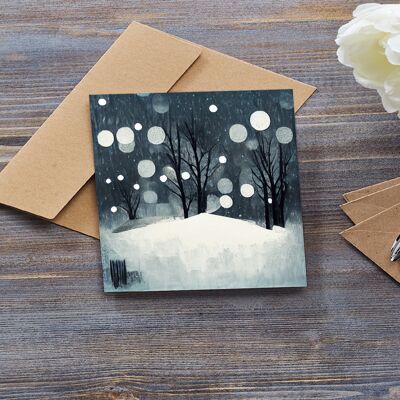 Woodland Blizzard Greeting Card