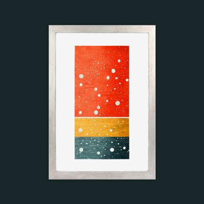 Puesta de sol nevada Fine Art Print