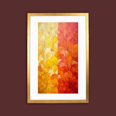 Dos caras de otoño Fine Art Print