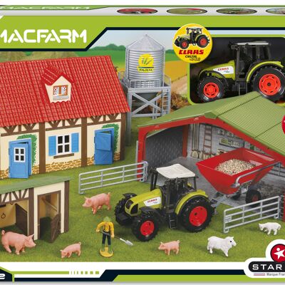 Set fattoria completo + Trattore + Silo + Animali - Dai 3 anni - MACFARM 802244