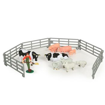 Coffret Figurines Ferme : Fermier + Animaux de la Ferme - Dès 3 ans - MACFARM 802196 3