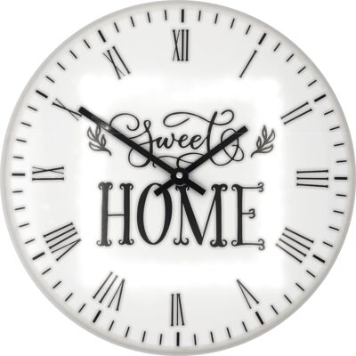 SWEET HOME, Moderne Wanduhr 30x30, Wanduhr, Leises Wanduhrwerk, Wanduhr, Moderne Wanduhren(Sweet Home)